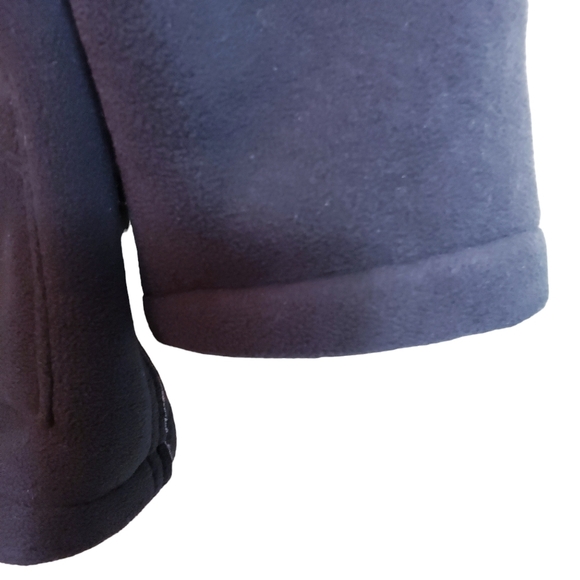 📣 SOLD 📣Susan Graver Reversible Polar Fleece Sherpa Coat Large Black Gray New - Picture 8 of 17